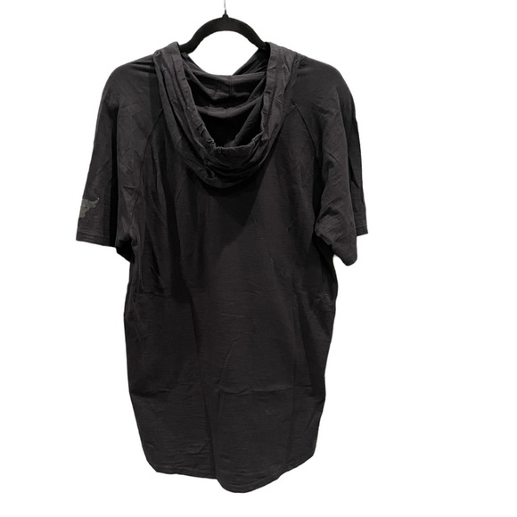 Under Armour x Project Rock Men Black Bull Skull Snake Short Sleeve Hoodie Sz M - Picture 6 of 9